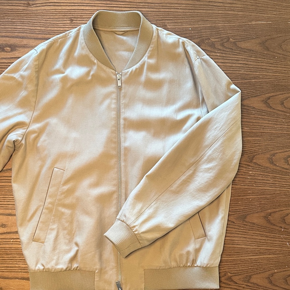 Men's Tan Bomber Jacket